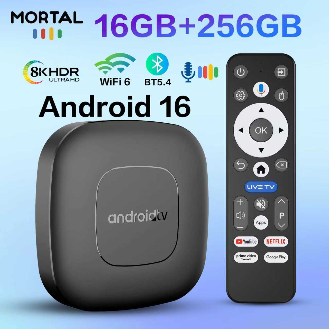 Ddr3 8Gb - ТВ-приставка Android 16, голосовое управление Google
