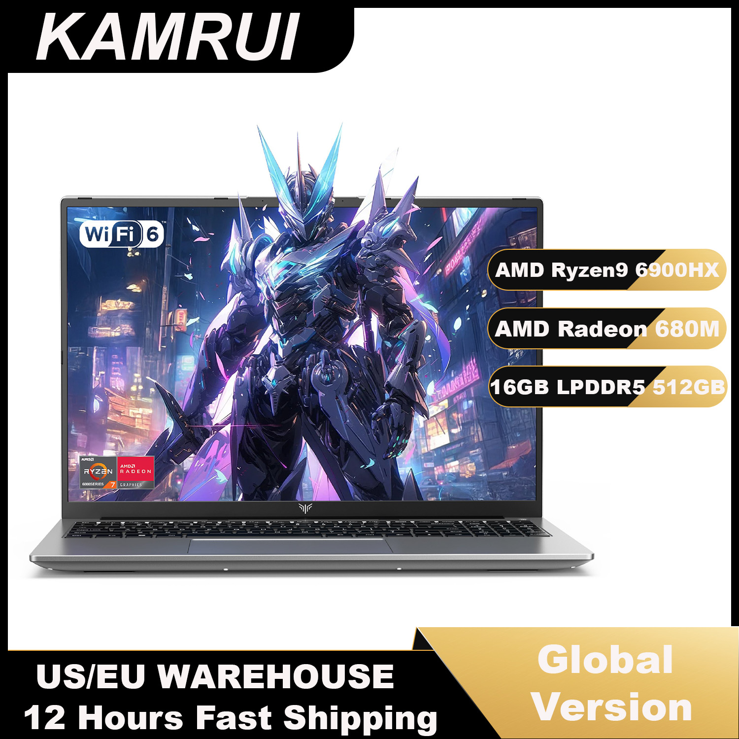 Ddr4 2400Mhz - Игровой ноутбук KAMRUI 16 дюймов, AMD