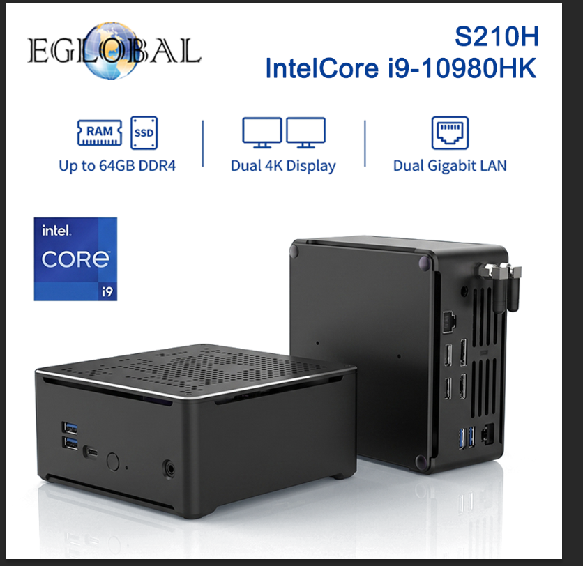 Ecc Ram Server - Мини-ПК EGLOBAL i9-10980HK (5.3 ГГц), 64