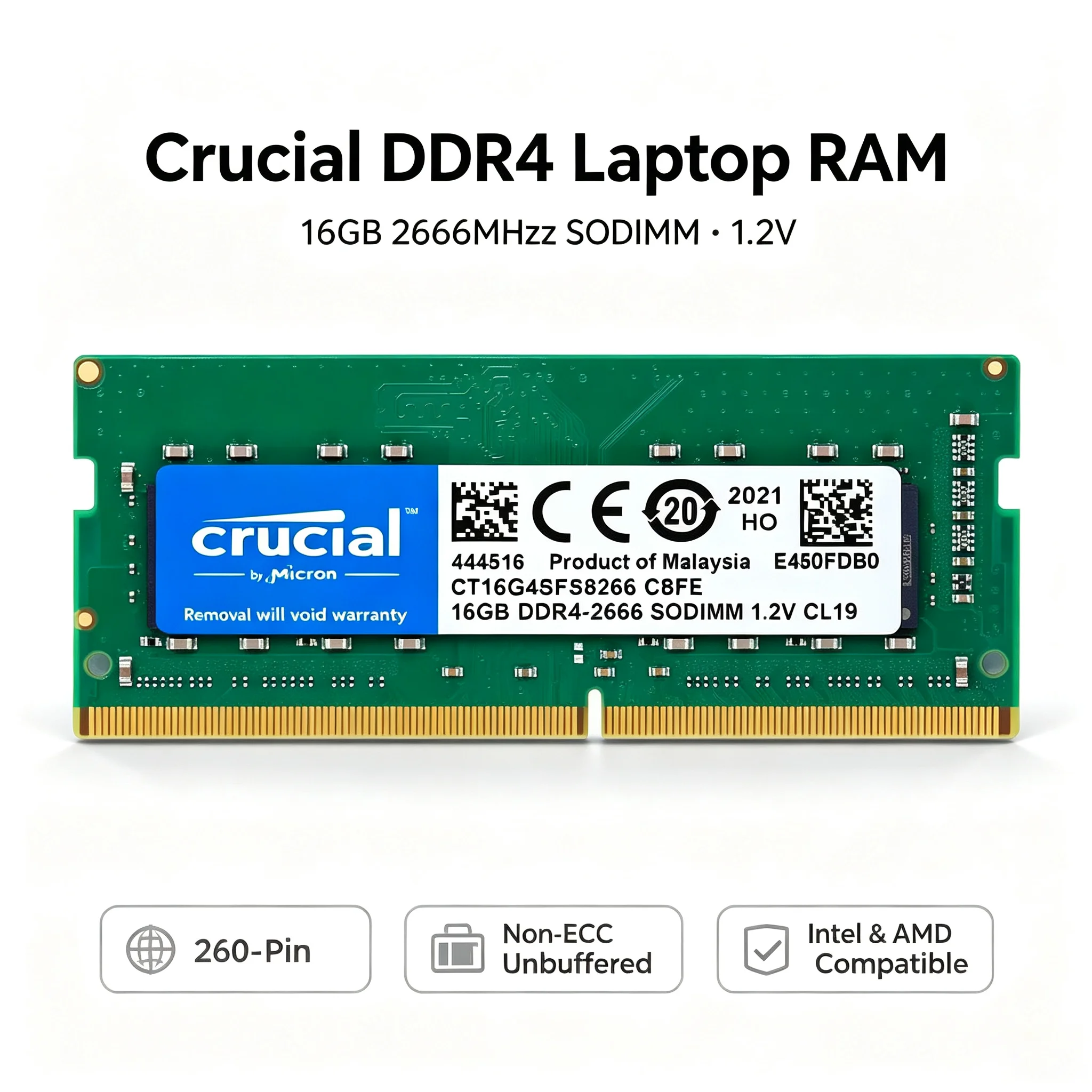 Crucial, 1 шт./2 шт., оператив – обзор и цена Sodimm Ddr4