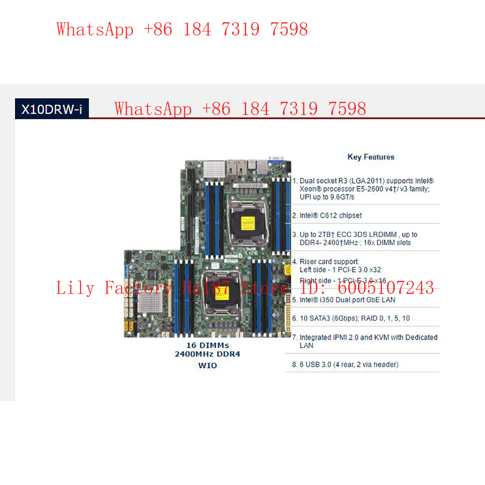 Материнская плата C612 2011 E5 – обзор и цена Ddr4 2400Mhz