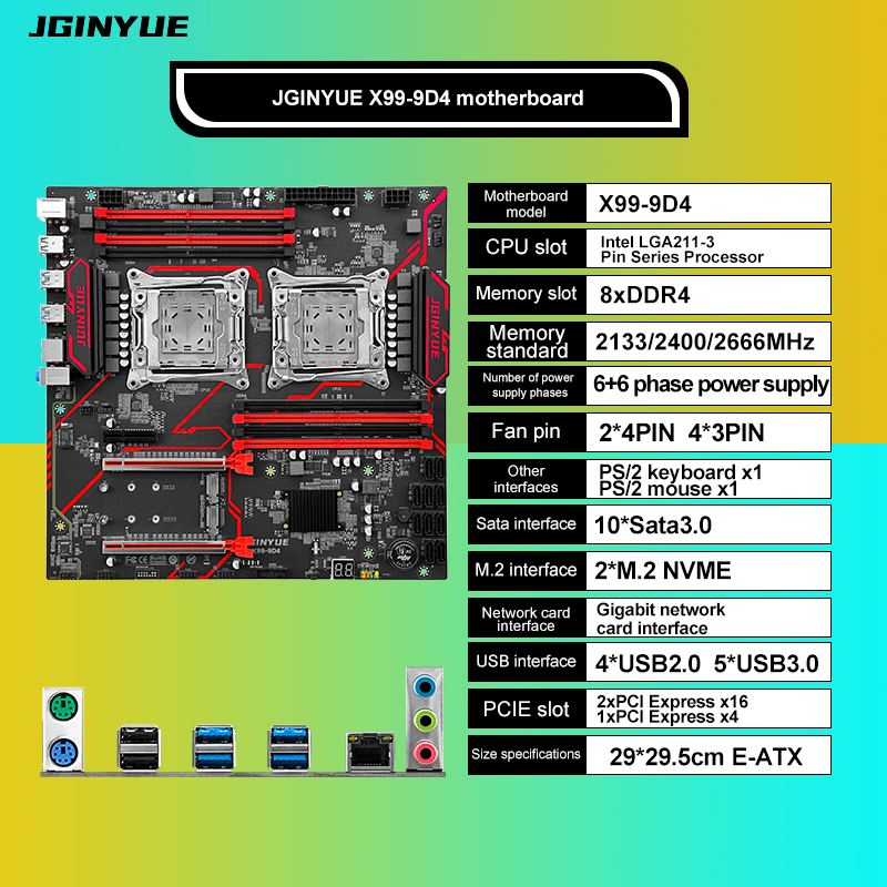 JGINYUE X99‑9D4 Двухпроцессорн – обзор и цена Ecc Ram Server